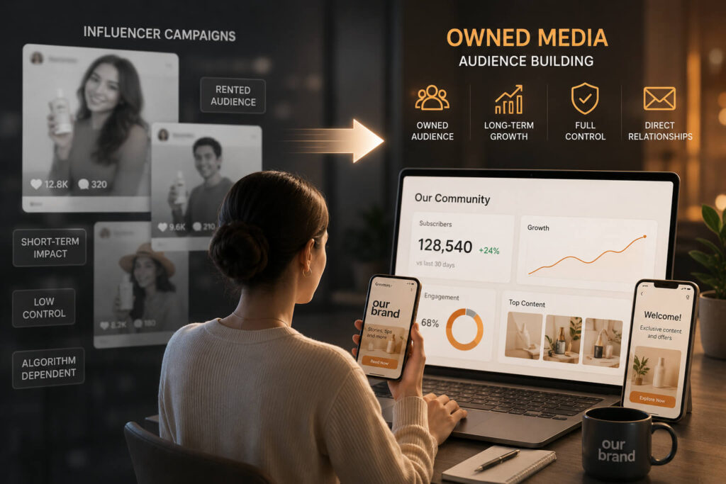brands shift from influencer campaigns to owned media