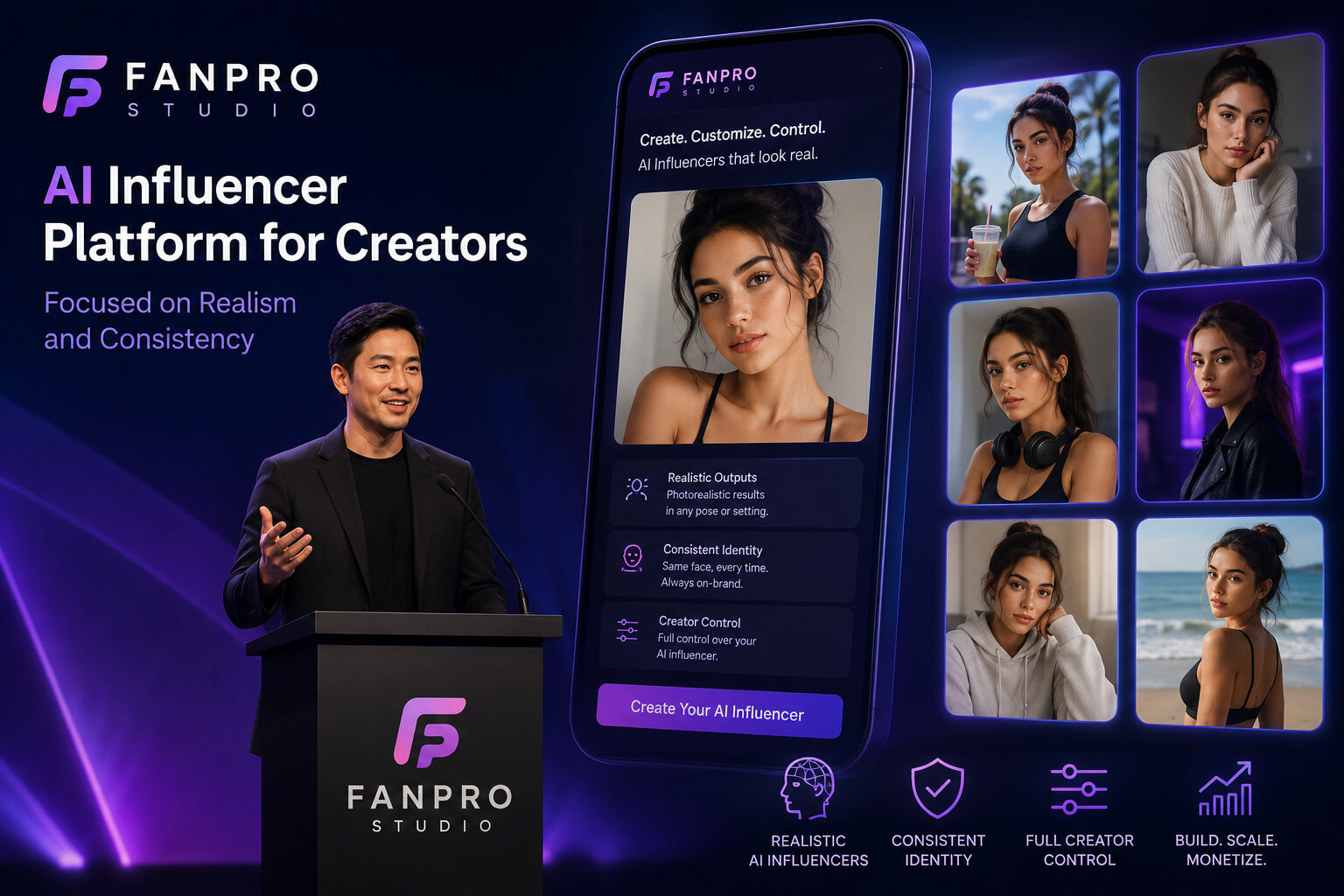 FanPro Studio AI influencer platform