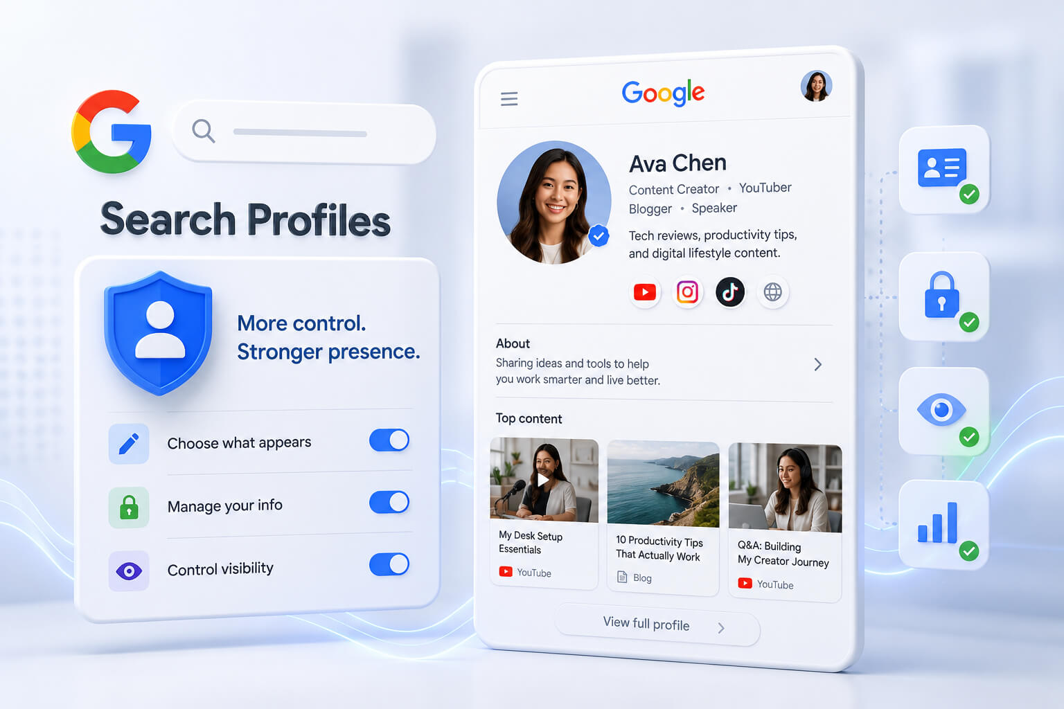 Google Search profiles for creators
