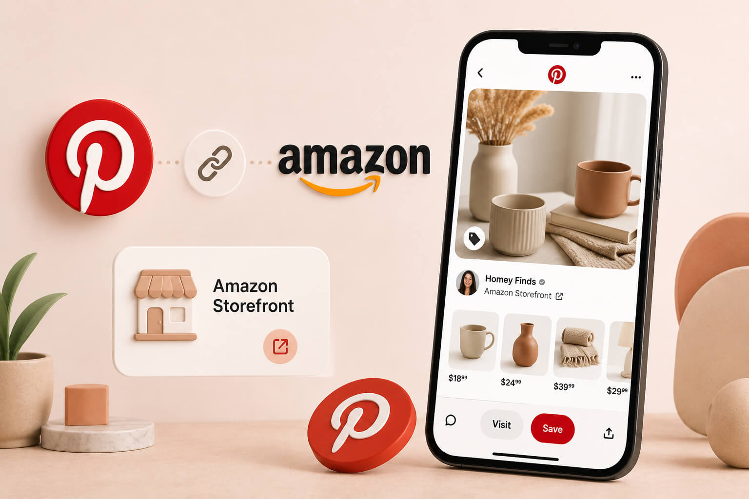 Pinterest Amazon Storefront linking