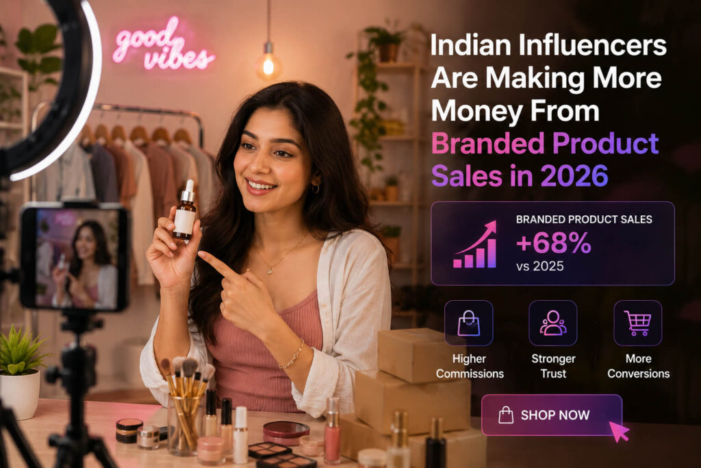 Indian influencers branded product sales