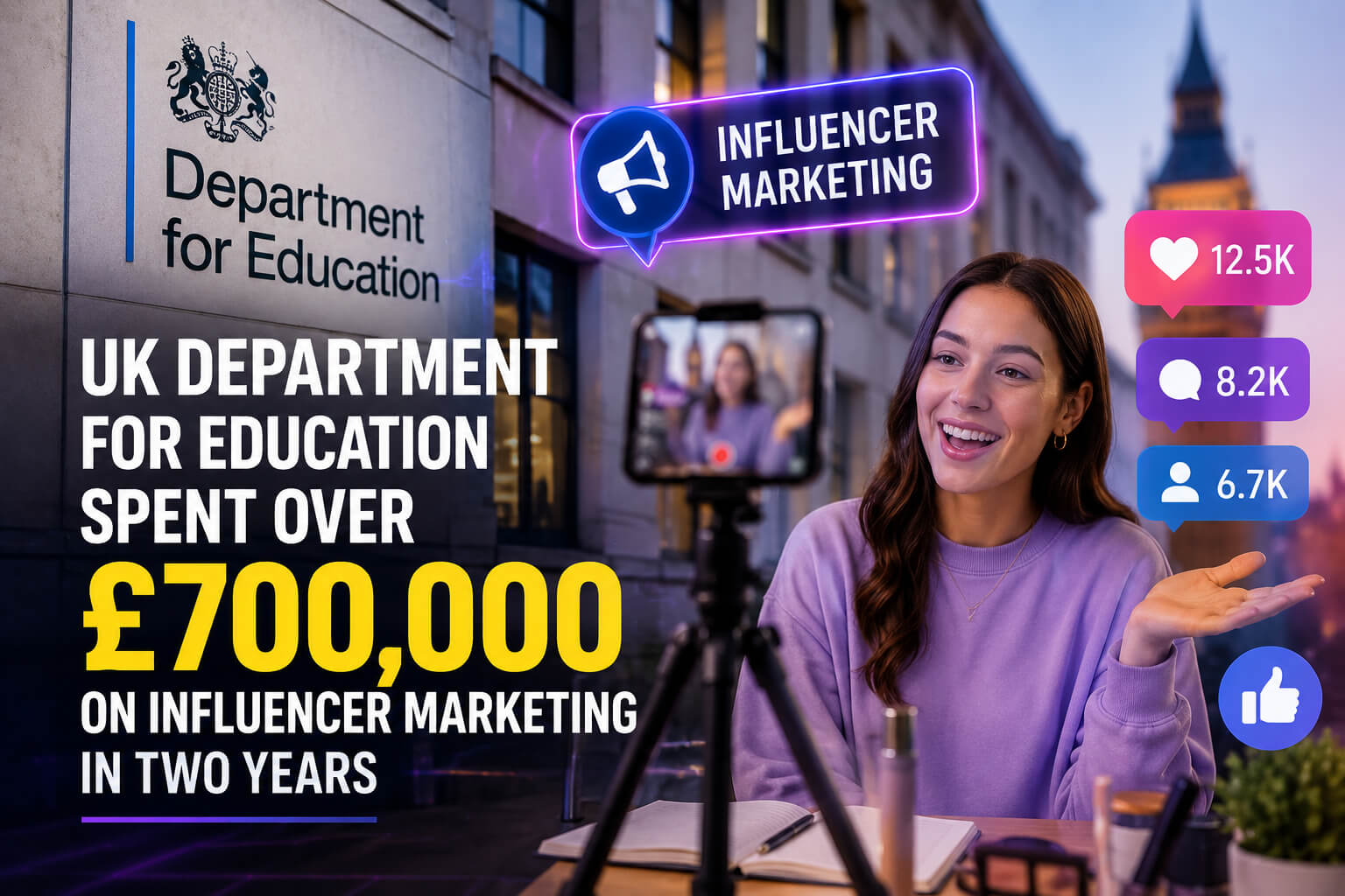 UK Department for Education influencer marketing